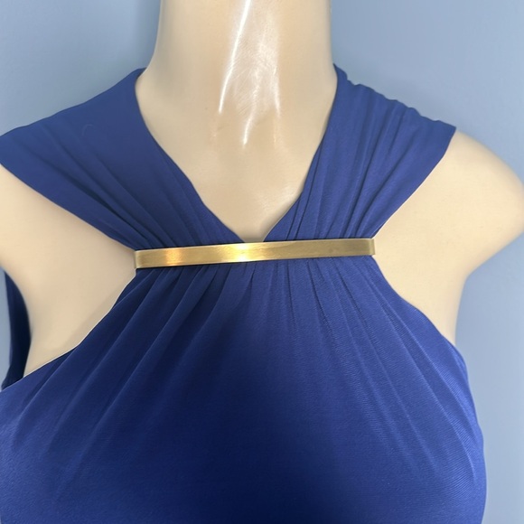Calvin Klein blue woman dress size 6 sleeveles midi - Picture 2 of 6